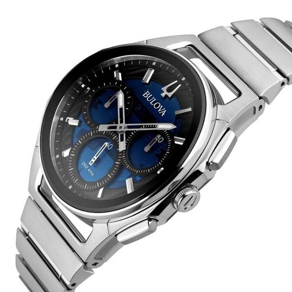 Men's BULOVA Blue 44mm Caseback! New! - Picture 2 of 4